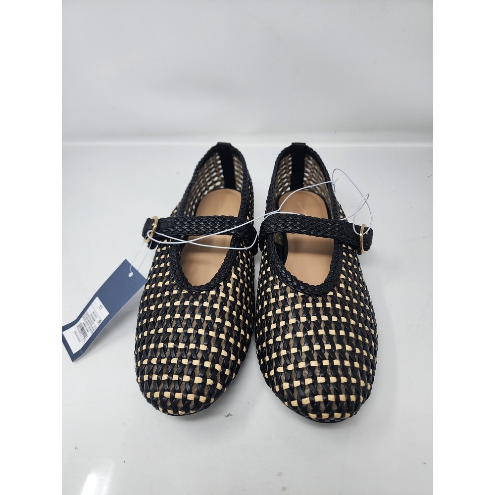 Universal Thread Womens Woven Mary Jane Flats Black Casual Size 11